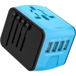Adaptateur voyage, adaptateur prise universelle 4 ports usb & prise ac, adaptateur prise france uk allemagne ...
