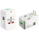 Adaptateur de voyage universel avec 2 ports usb, adaptateur de prise tout - en - un pour france, usa, ... Adaptateur de voyage universel avec 2 ports usb, adaptateur de prise tout - en - un pour france, usa, ...