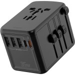 Adaptateur de voyage universel, avec 3 ports usb a, 1 port usb c et 1 port pd, adaptateur de voyage pour ... Adaptateur de voyage universel, avec 3 ports usb a, 1 port usb c et 1 port pd, adaptateur de voyage pour ...