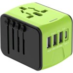 Adaptateur voyage universel international avec 3 usb et 1 type c, 1500w, prise france vers usa canada ...