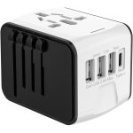 Adaptateur voyage universel international avec 3 usb et 1 type c, prise france vers usa canada uk eu ...
