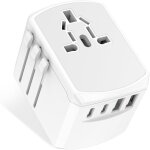 Adaptateur de voyage universel multiprise mondiale - chargeur de voyage international avec 2 ports usb ...