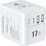 Adaptateur de voyage universel adaptateur prise universelle pd 17w avec 2 usb et 2 type c adaptateur ...