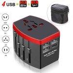 Adaptateur de voyage universel ulisem, prise universelle internationale avec 4 ports usb, chargeur usb ...