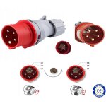 Prise fiche m�le cee triphas� 5 x 32a inverseur de phases
