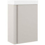 Saniclass chaci meuble sous - lavabo pour lave - mains - 40x55cm - 1 porte - cotton mat (beige)