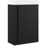 Saniclass chaci meuble de lavabo pour wc - 40x55cm - 1 porte - noir mat