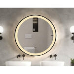 Adema lonato miroir de salle de bain - rond - diam�tre 100cm - �clairage led int�gr� - chauffage du miroir ...