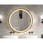 Adema lonato miroir de salle de bain - rond - diam�tre 60cm - �clairage led int�gr� - chauffage du miroir ...