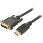 Cable dvi - d male hdmi male 3m noir