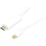 Adnauto - cable mini displayport 1. 2 vers hdmi 3d 4k 5m - blanc Adnauto - cable mini displayport 1. 2 vers hdmi 3d 4k 5m - blanc
