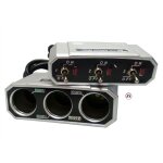 Triple prise allume - cigare avec interrupteurs