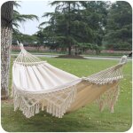 Adultes jardin hamac tricoté pour 2 personnes en macramé de bohême avec poutre d'équilibre anti - roulis ... Adultes jardin hamac tricoté pour 2 personnes en macramé de bohême avec poutre d'équilibre anti - roulis ...