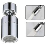 A�rateur de robinet(argent), 360� pivotant embout robinet cuisine, 2 modes mousseur robinet economie ...