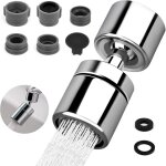 A�rateur de robinet, robinet de cuisine pivotant � 360�, bec de robinet avec 5 adaptateurs, �conomiseur ...