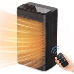 A�rotherme 1200 w, radiateur ptc avec t�l�commande, radiateur soufflant oscillant � 60� � �conomie d'�nergie ...