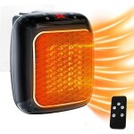 A�rotherme � prise avec t�l�commande, mini radiateur soufflant en c�ramique, salle de bain, �conomie ...