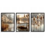 Affiches 30x40 pour le salon tableaux dans un cadre noir pour le mur ensemble de gramin�es