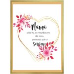 Affiche cadeau pour la fte des mres dans un cadre dor  merci maman 