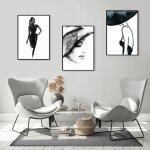 Affiches encadres 53x73cm triptyque lot de 3 tableaux femme saint valentin p692
