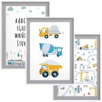 Affiches encadrées pour chambre d'enfant tableaux muraux pour garçon voitures Affiches encadrées pour chambre d'enfant tableaux muraux pour garçon voitures