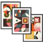 Affiches murales avec cadres, tableaux muraux modernes, g�om�trie, abstraction