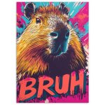 Affiche murale color�e capybara. cadeau pour un adolescent. posters 50 x 70 cm.