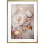 Affiche murale rose et or, d�coration murale pour un salon glamour