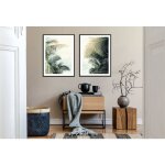 Affiches photos encadres 53x73cm diptyque lot de 2 tableaux feuilles de palmier p2065