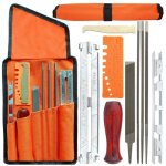 Affuteuse de trononneuse professionnel 10 pices, kit d?afftage de chane avec lime ronde 4. 0 - 4. ...