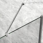 Barre de stabilisation pour cabine de douche en aluminium, stabilisateur pour verre de douche 6 - 8 mm ...