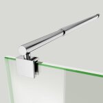 S'afielina barre de stabilisation de douche 120 cm ? acier inox chrom�, ronde, pour cabine walk - in, ...