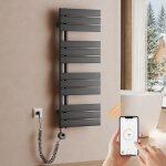 S'afielina ? sche - serviette lectrique 1041400 mm avec thermostat wifi, minuterie programmable et ...