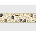 Frise auto - collante harry potter : chaudrons, livres, potions