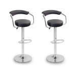 Aga24 - aga 2x tabouret de bar mr2037 noir