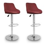Aga24 - aga 2x tabouret de bar rouge foncé Aga24 - aga 2x tabouret de bar rouge foncé