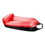 Aga24 - aga sac gonflable lazy bag 230x70 cm noir / rouge