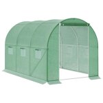 Aga24 - aga serre de jardin tunnel vert avec les fentres anti - moustiquaires mr4003ch 3x2x2 m