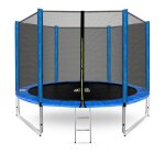 Aga sport pro trampoline 305 cm bleu + filet de protection + chelle