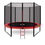 Aga24 - aga sport pro trampoline 305 cm rouge + filet de protection + chelle