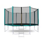 Aga sport pro trampoline 366 cm vert fonc + filet de protection + chelle
