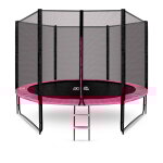 Aga24 - aga sport pro trampoline 305 cm rose + filet de protection + chelle