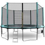 Aga sport pro trampoline 400 cm vert fonc� + filet de protection + �chelle + poche pour chaussures