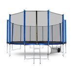 Aga sport pro trampoline 500 cm bleu + filet de protection + �chelle + poche pour chaussures