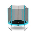 Aga24 ? trampoline 180 cm ? charge maximale 100 kg ? hauteur 211 cm ? acier galvanis� ? filet de protection ...