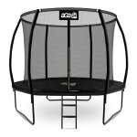 Aga24 - aga sport exclusive trampoline 305 cm noir + filet de protection + échelle Aga24 - aga sport exclusive trampoline 305 cm noir + filet de protection + échelle
