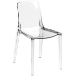 Agatha - chaise en polycarbonate pour salons et salles  manger - structure monocoque pierres transparentes ...