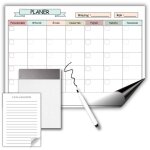 Agenda hebdomadaire magn�tique pour r�frig�rateur + stylo