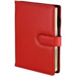 Agenda journalier et hebdomadaire, calendrier a5 rouge universel premium avec insert remplaable, fermoir ...