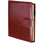 Agenda journalier et hebdomadaire, calendrier a5 universel bordeaux avec insert remplaable et fermoir ...
